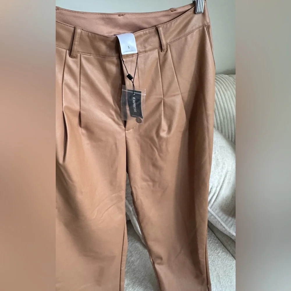 Stylish Tan camel leather Pants